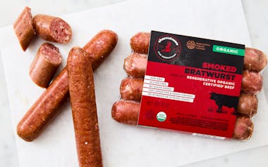 Organic Smoked Grass-Fed Beef Bratwurst