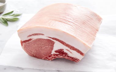 Dry-Aged Scored Skin-On Pork Loin Roast (4-Rib, Frozen)