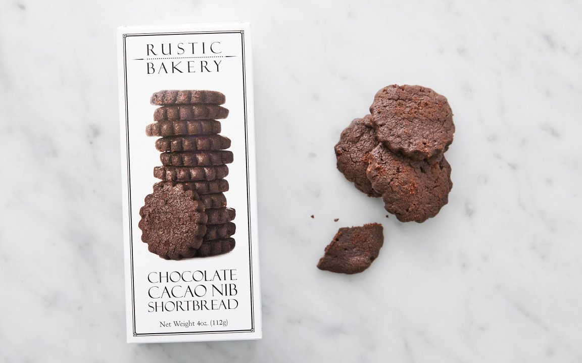 Chocolate Cacao Nib Shortbread Cookies 4 oz Rustic Bakery Good Eggs