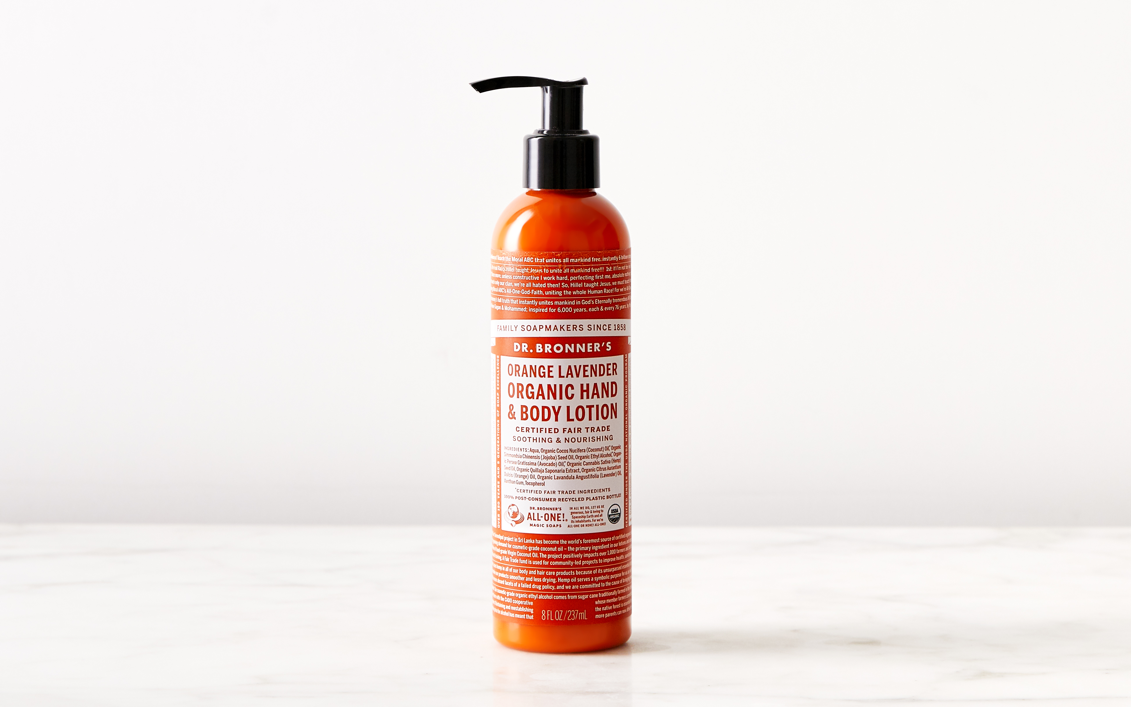 Orange Lavender Organic Hand & Body Lotion 8 oz Dr. Bronner's