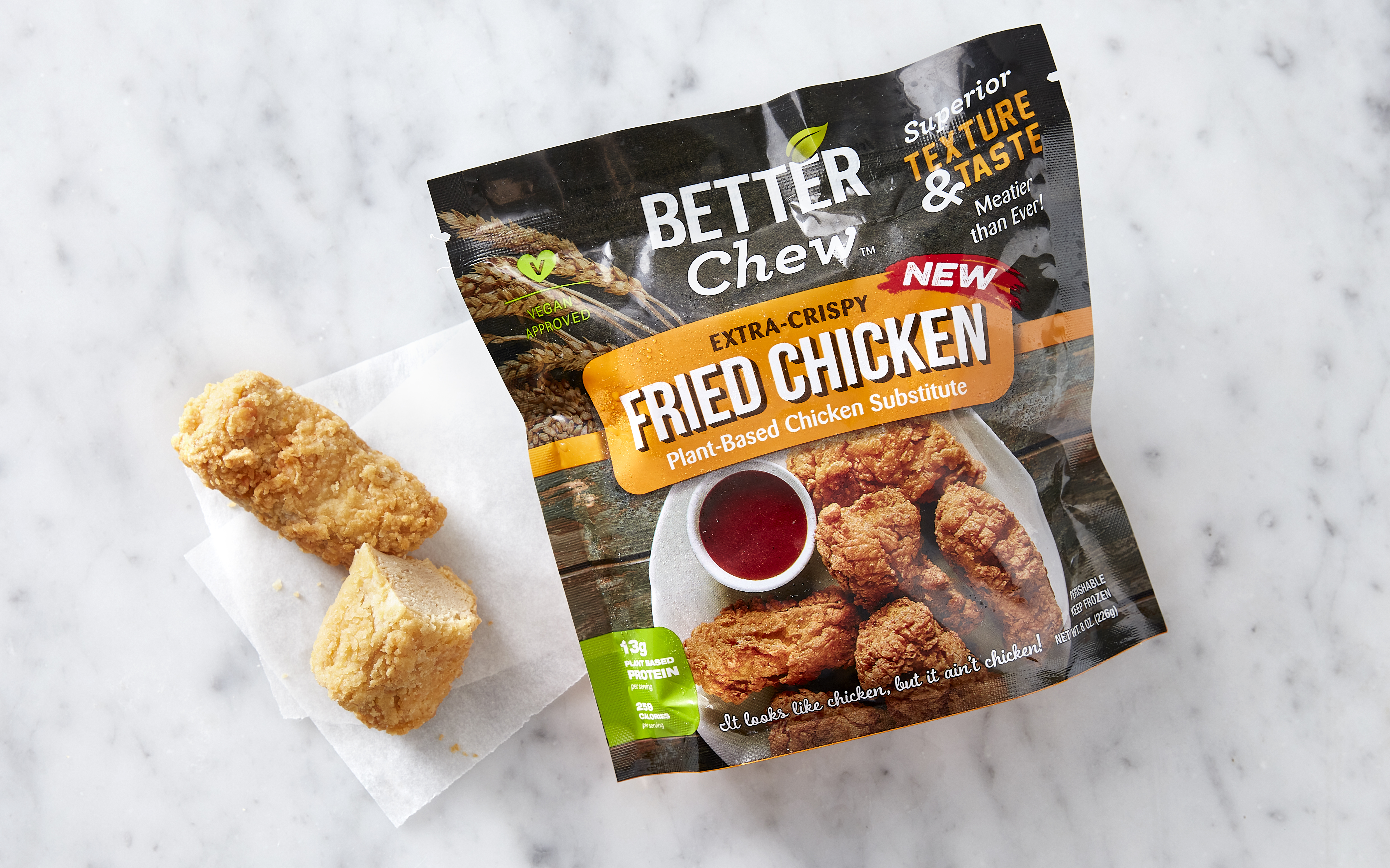 Vegan Extra-Crispy Fried Chicken Tenders | 8 oz | Better Chew | Good Eggs