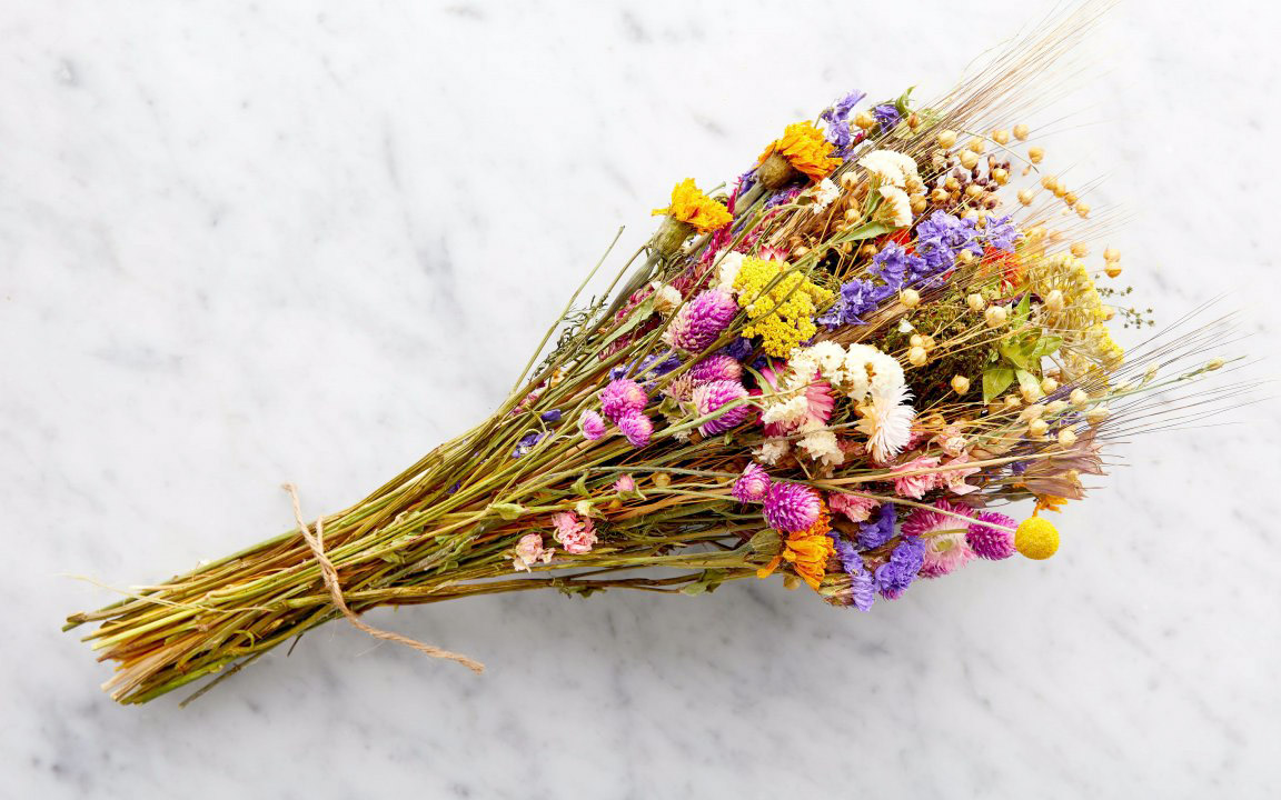 Sweet Blooms - Dried outlet Flowers Bouquet