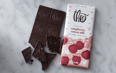 Organic Raspberry Cocoa Nib 55% Dark Chocolate