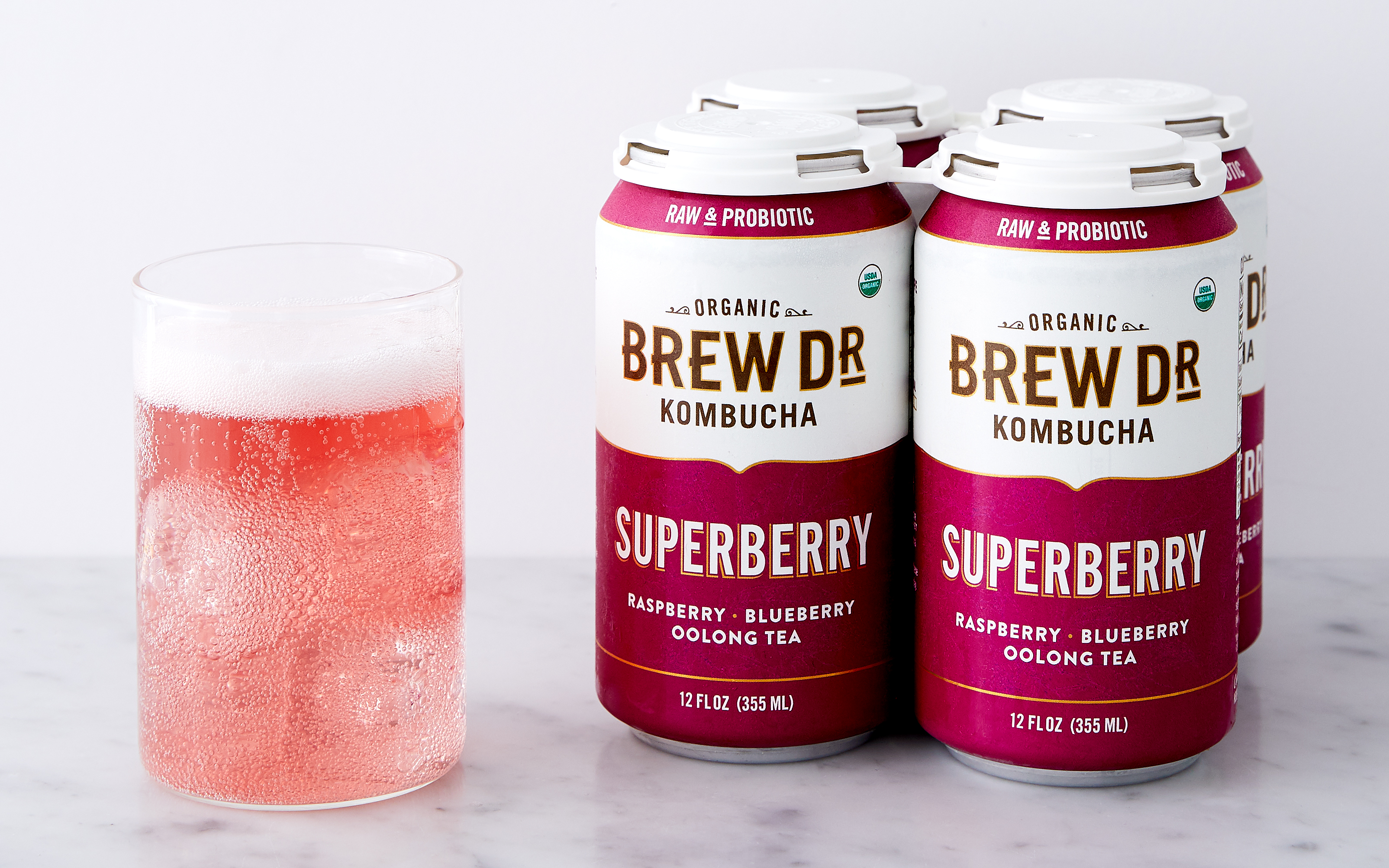 Organic Superberry Kombucha 4 count Brew Dr. Kombucha Good Eggs