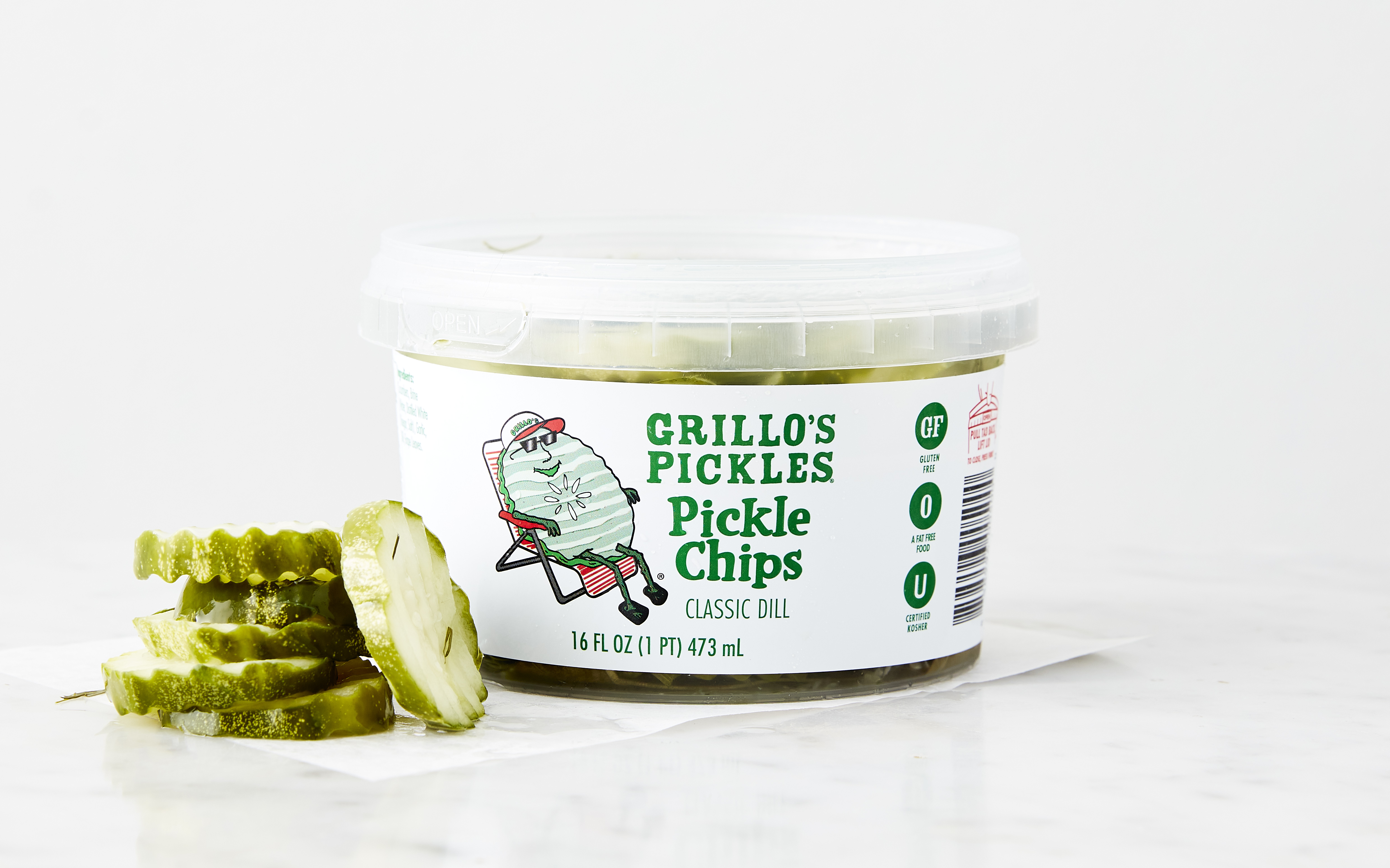 Dill Pickle Chips 16 oz Grillo's Pickles Good Eggs