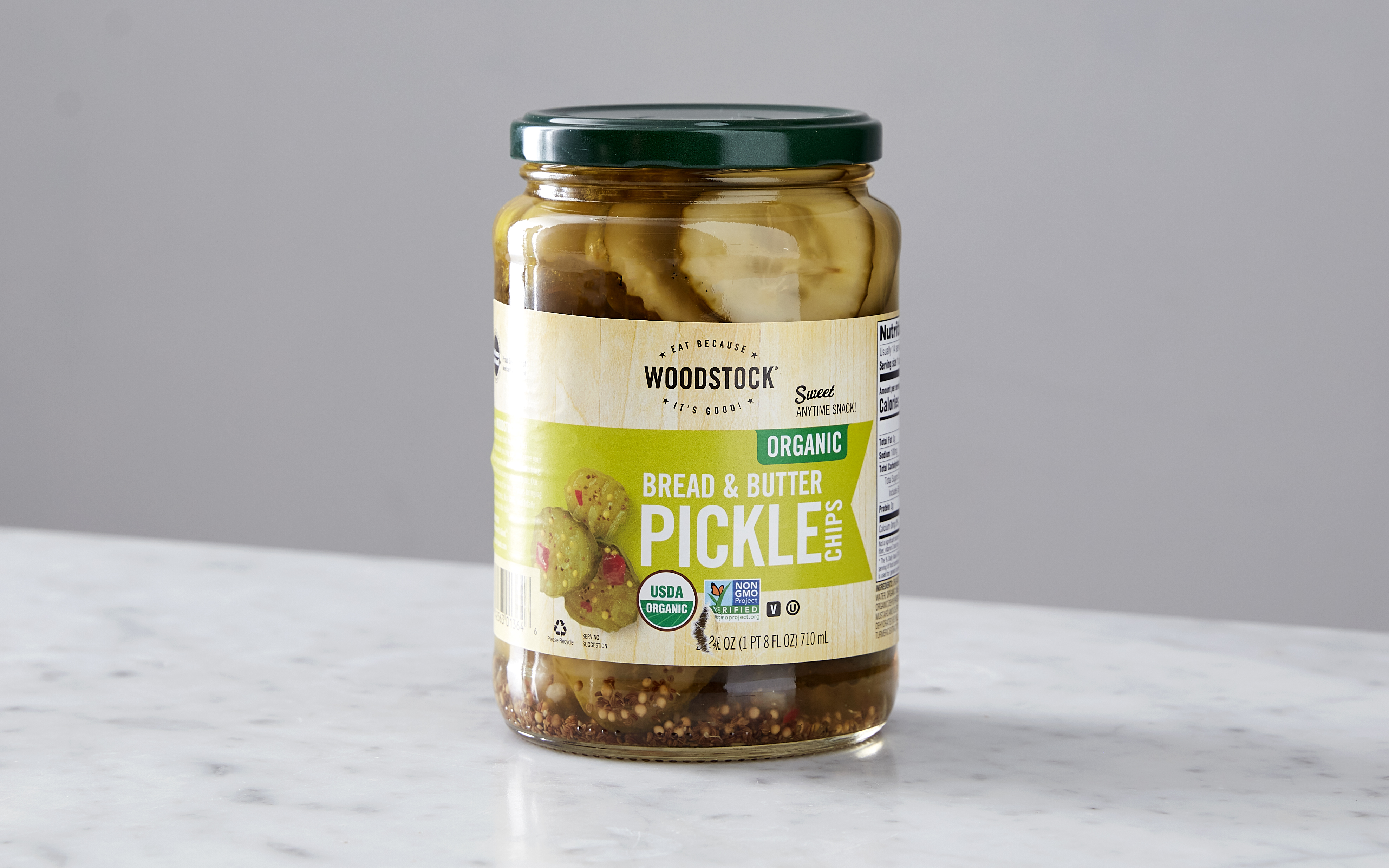 Organic Sweet Bread & Butter Pickle Chips 24 oz Woodstock Good Eggs
