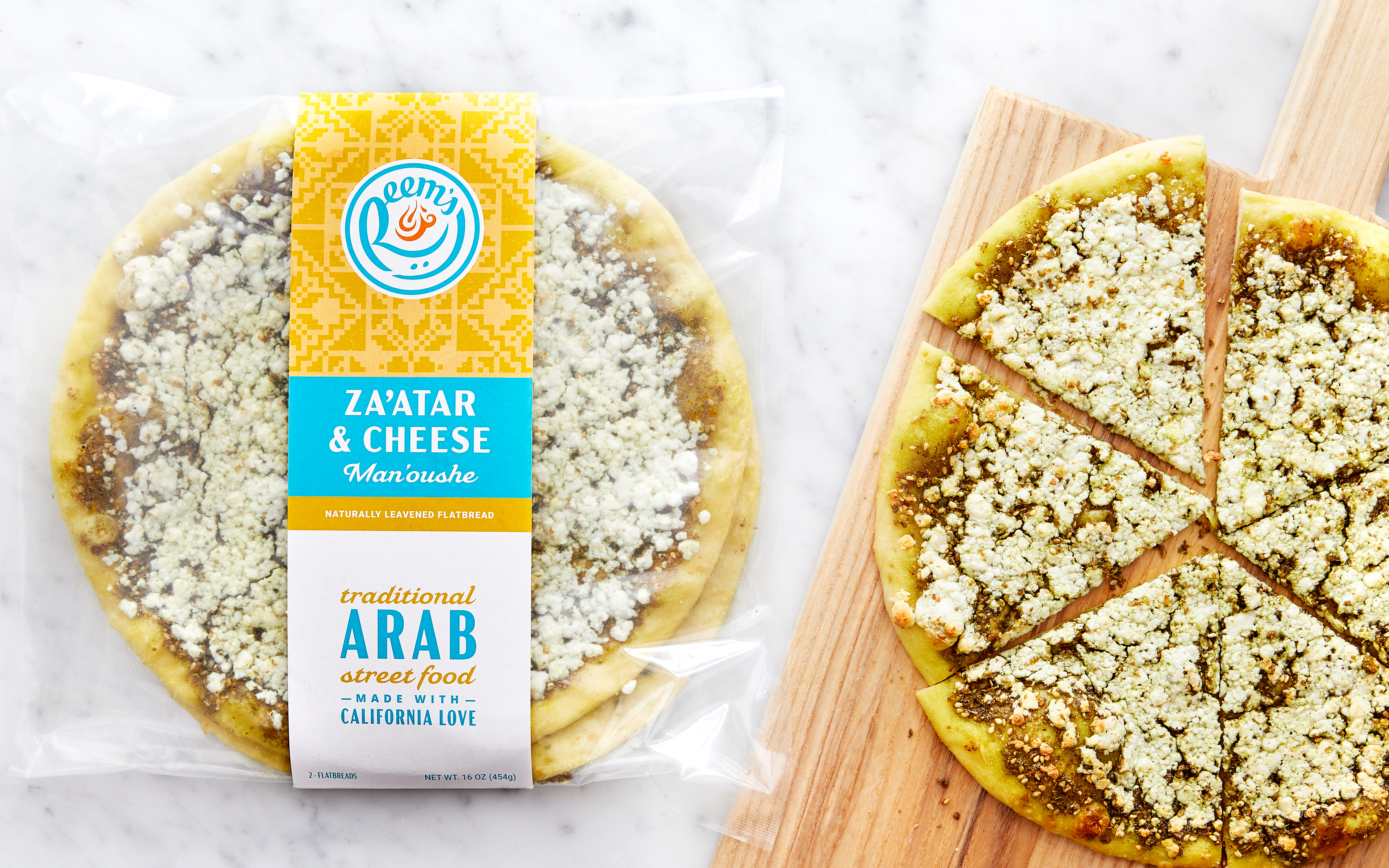 ParBaked Za'atar and Cheese Man'oushe (Flatbread) 2 count Reem's