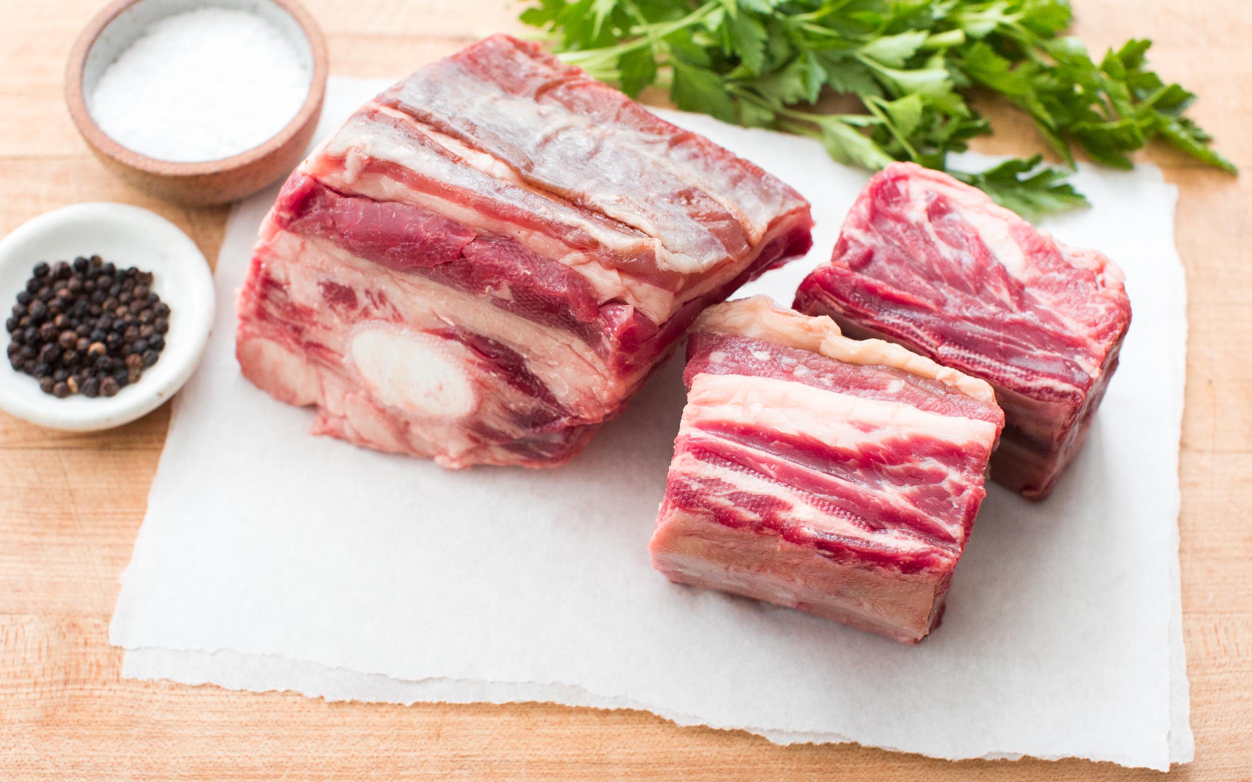 English Cut Beef Short Ribs 2.25 lb Sonoma County Meat Co. Good Eggs