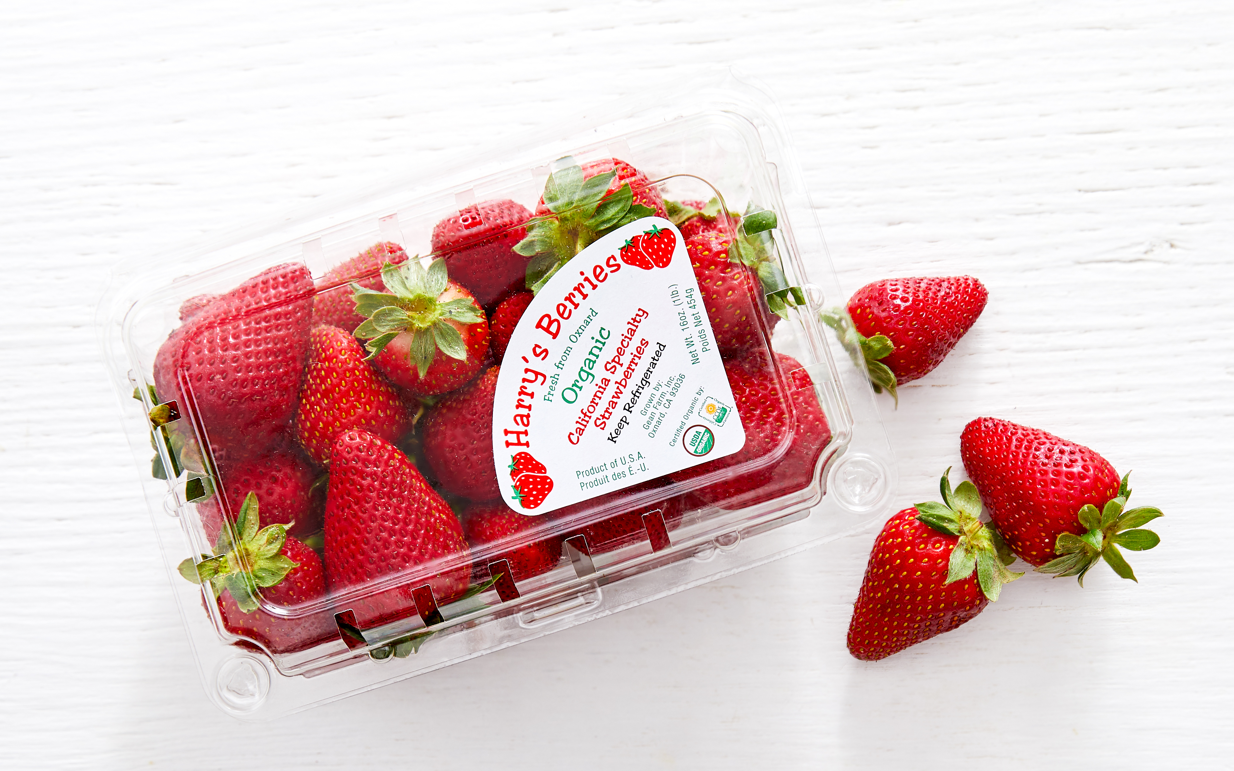 Harry's Berries Organic Gaviota Strawberries 1 lb Harry's Berries