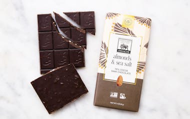 Almonds & Sea Salt 72% Dark Chocolate Bar