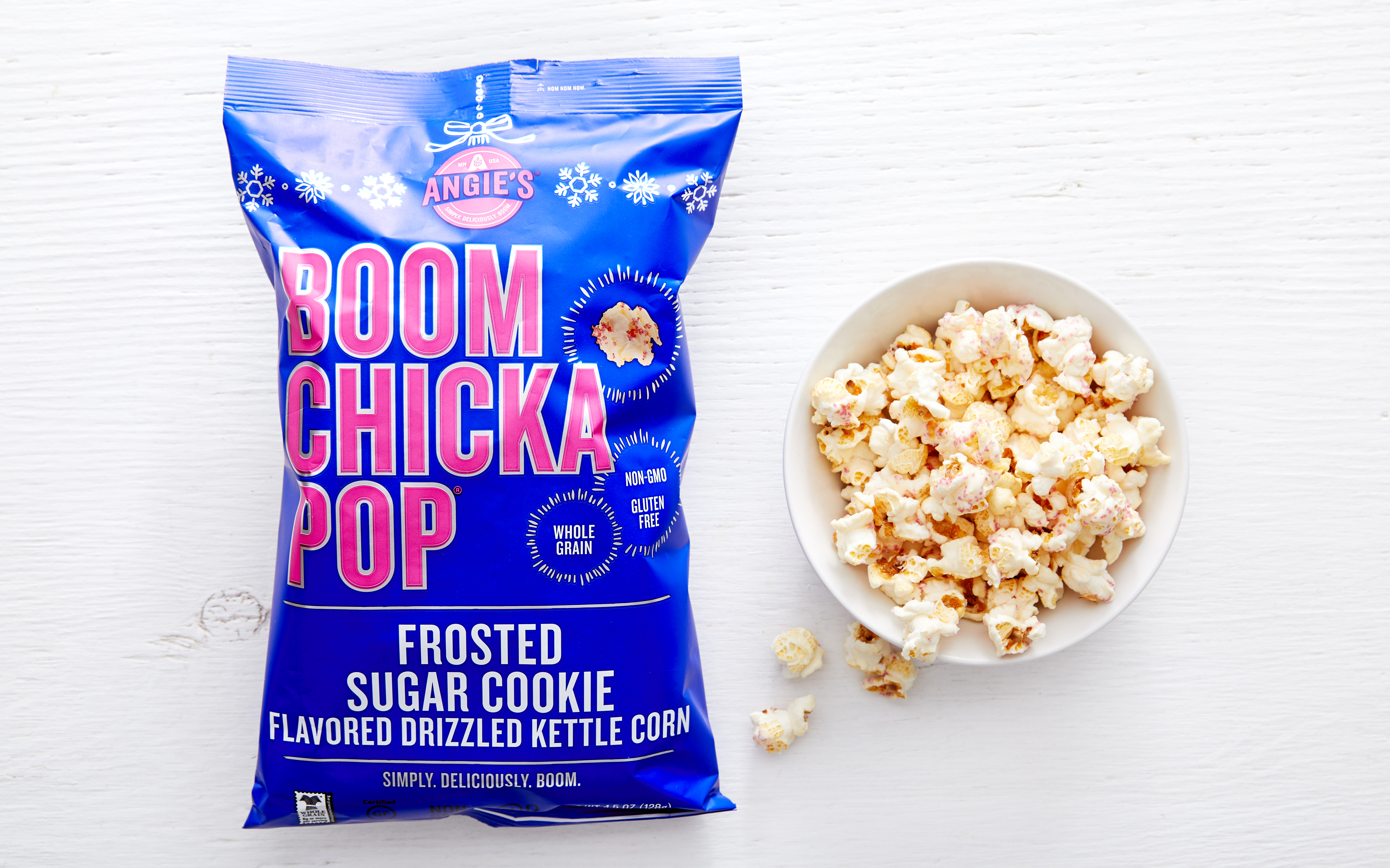 boom chicka popcorn frosted sugar cookie