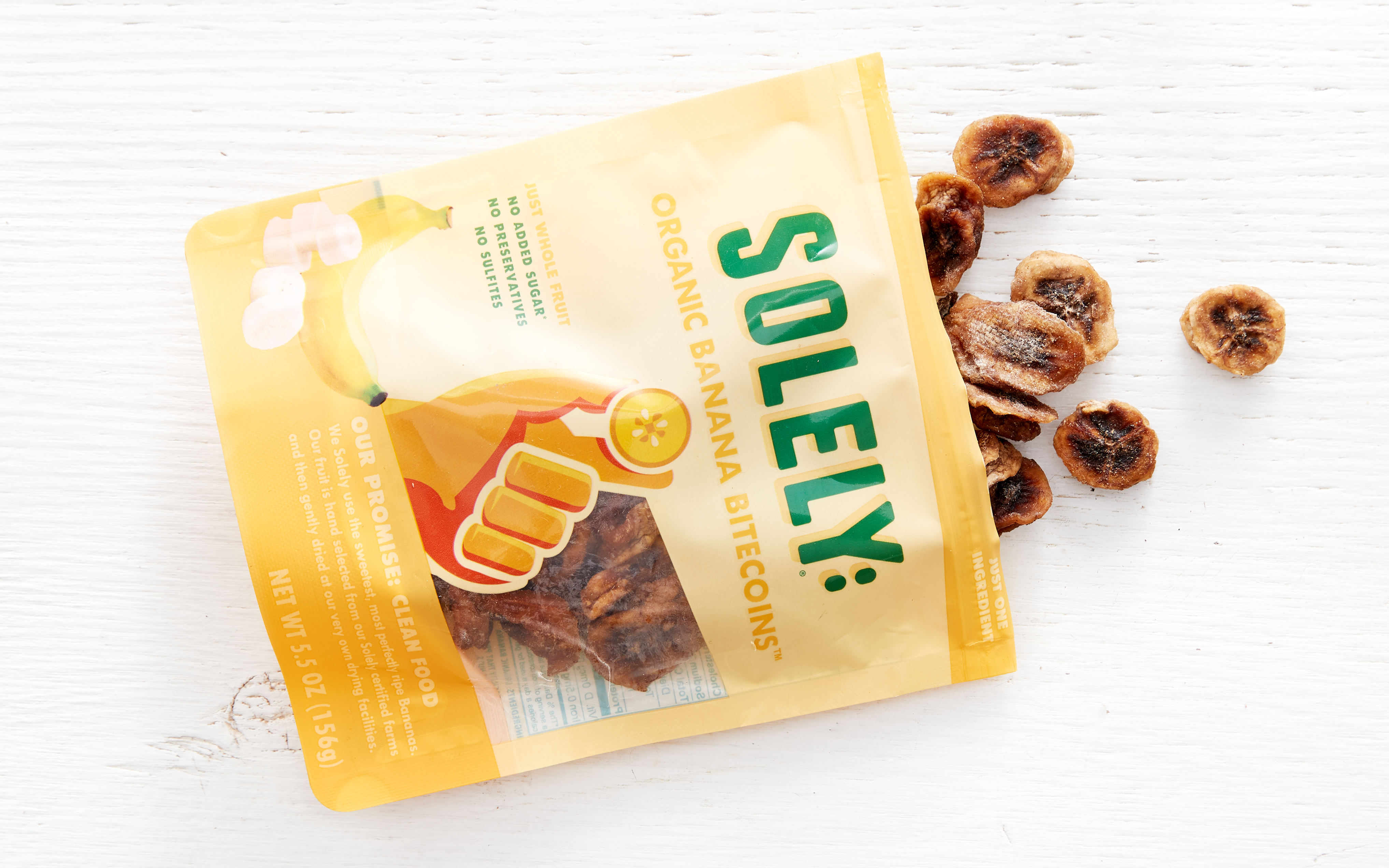 Organic Dried Banana Bitecoins 5.5 oz Solely Good Eggs