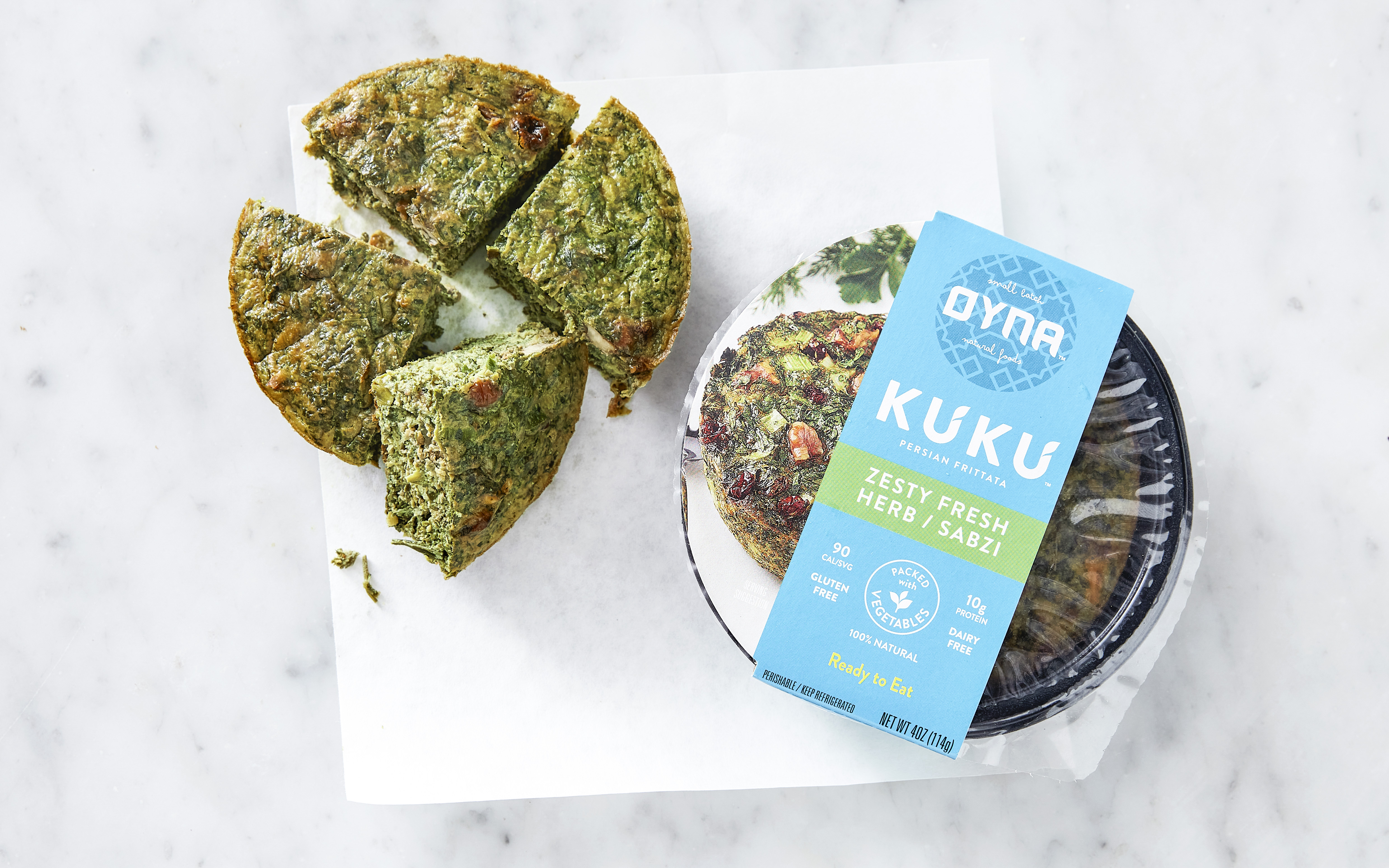 Zesty Fresh Herb Kuku Frittata 4 oz Oyna Natural Foods Good Eggs