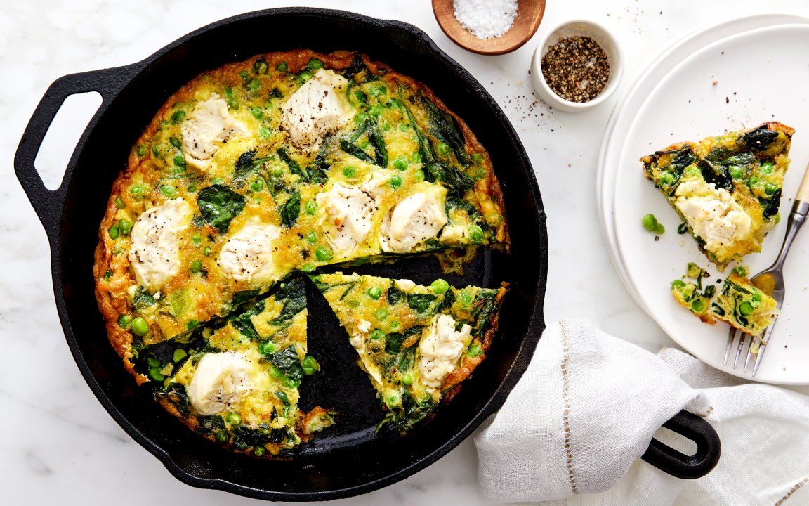 DairyFree Spring Frittata with Peas & Mint 3 servings Good Eggs