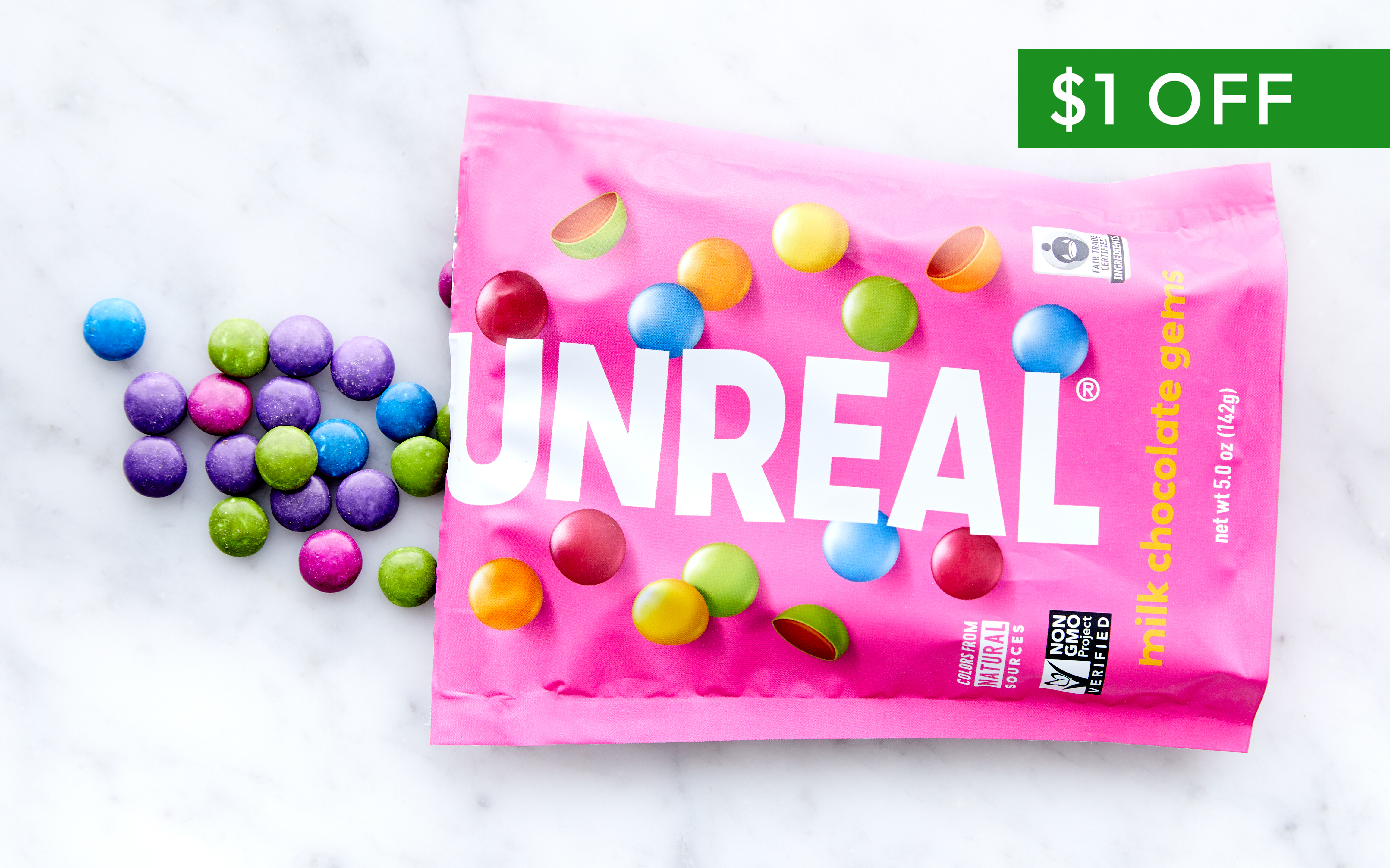 Unreal Candy Coated Milk Chocolate Gems, Oz v9306.1blu.de