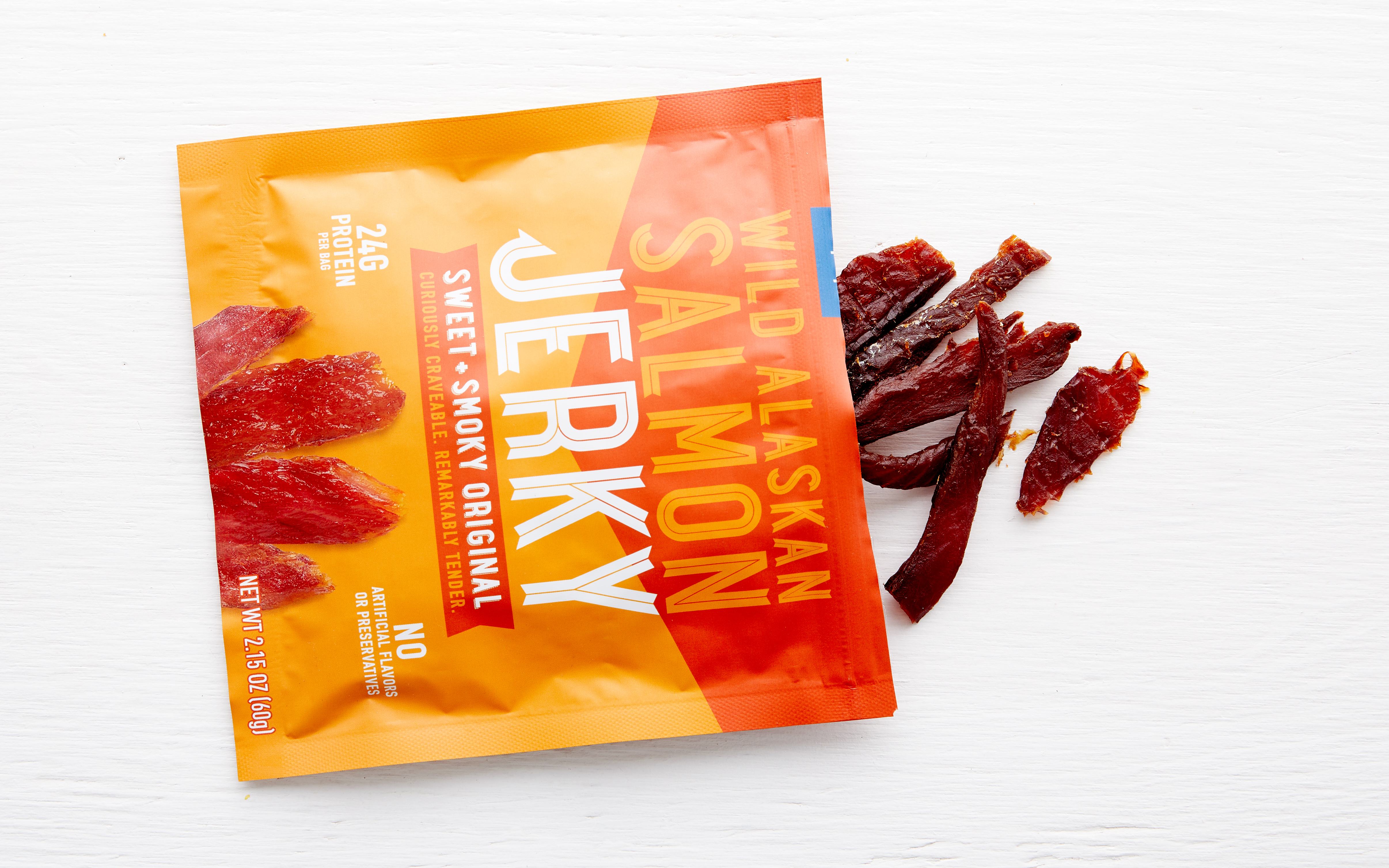 Original Sweet & Smoky Wild Alaskan Salmon Jerky 2.15 oz Fishpeople