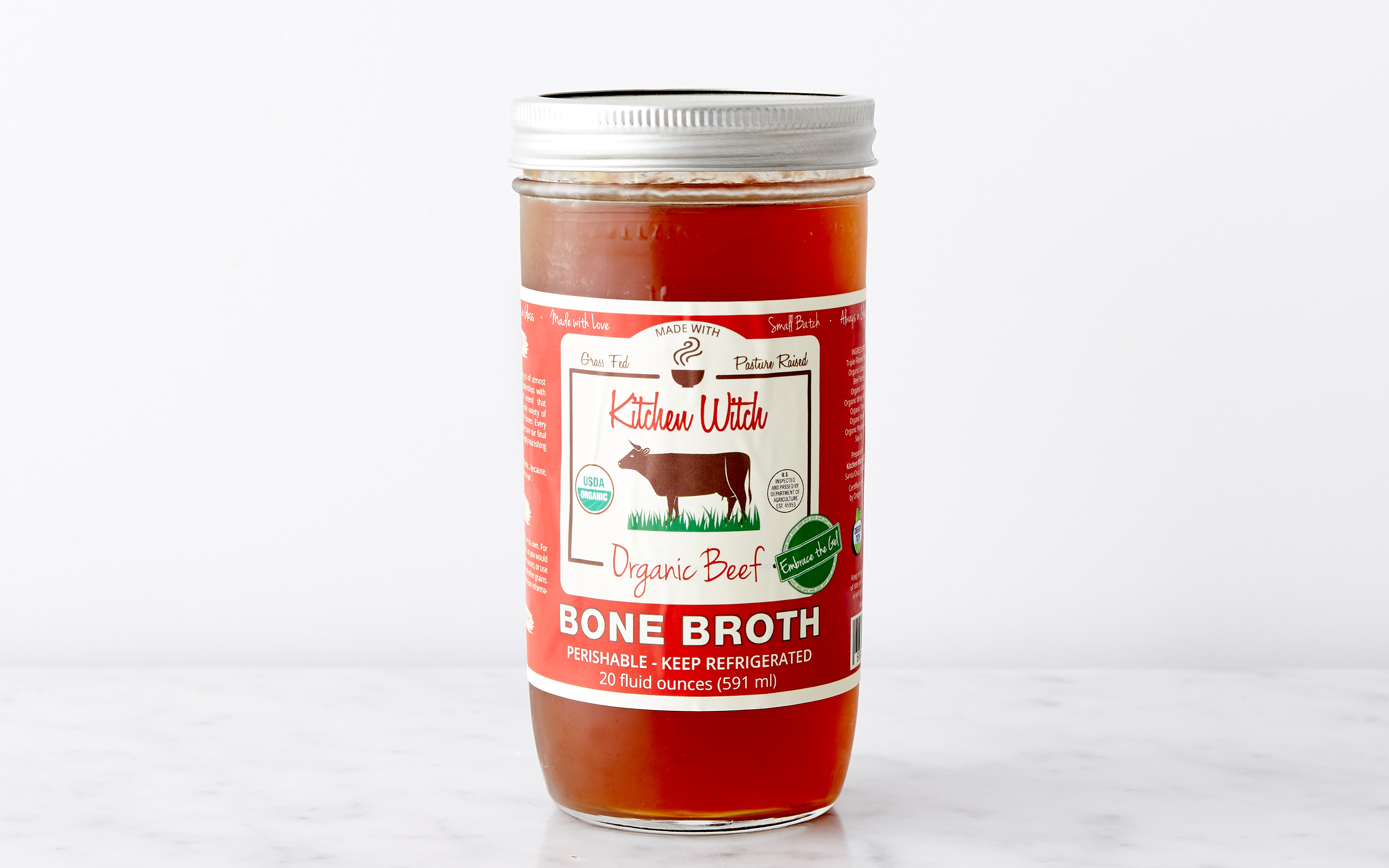 Organic Beef Bone Broth 16 fl oz Kitchen Witch Good Eggs