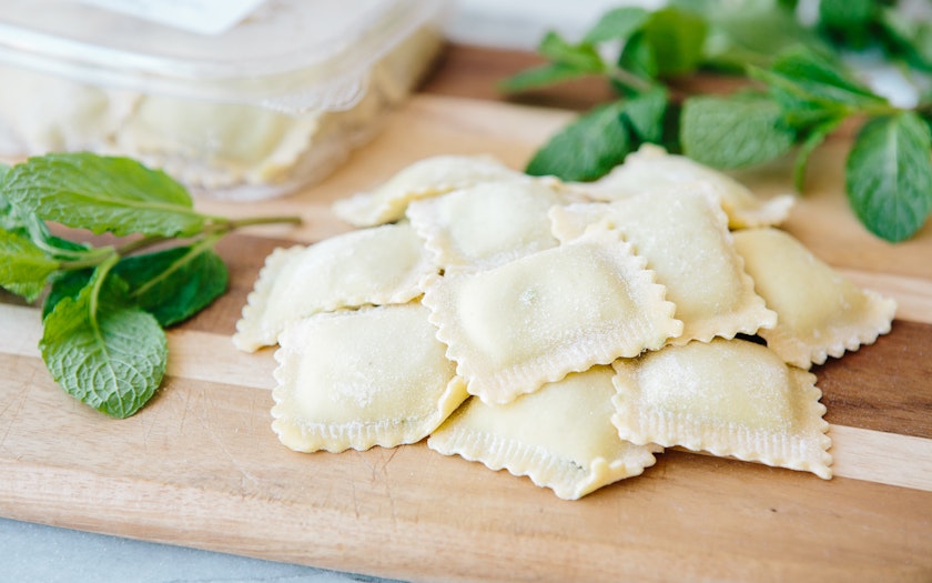 Fresh Sweet Pea & Mint Ravioli | 12 oz | The Pasta Shop | Good Eggs
