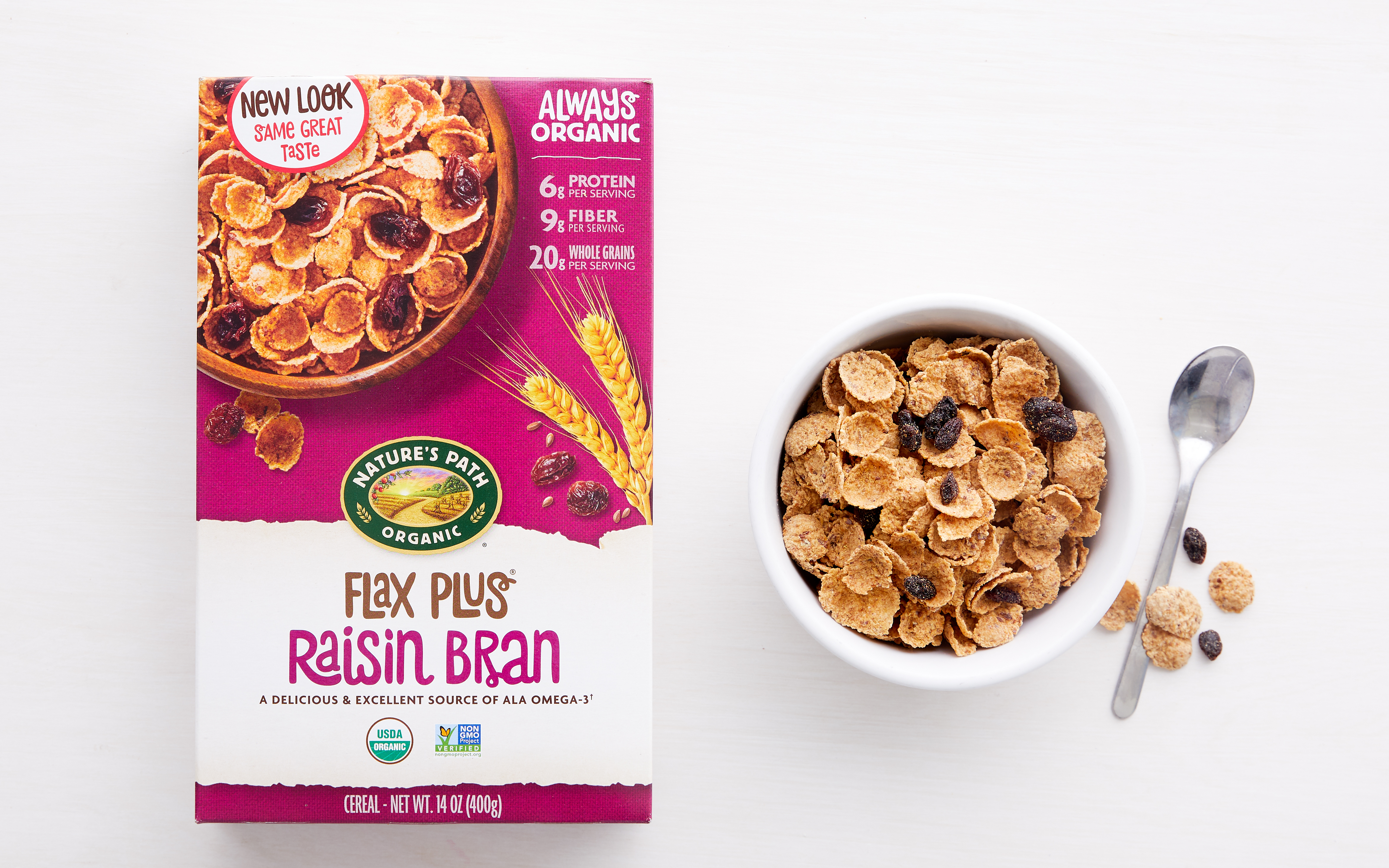 Organic Flax Plus Raisin Bran | 14 Oz | Nature's Path | Good Eggs