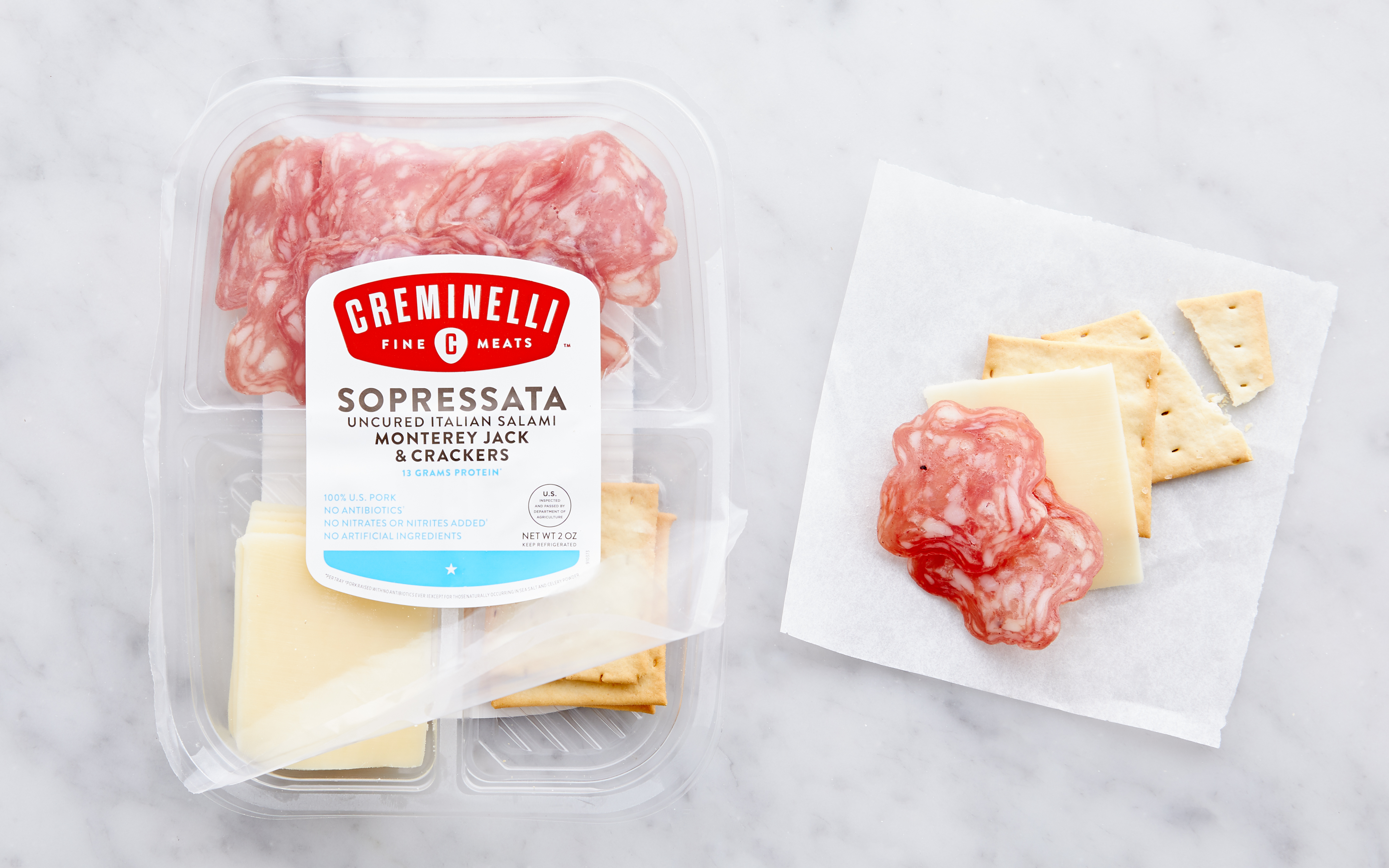 Sopressata, Monterey Jack & Crackers 2 oz Creminelli Fine Meats Good Eggs