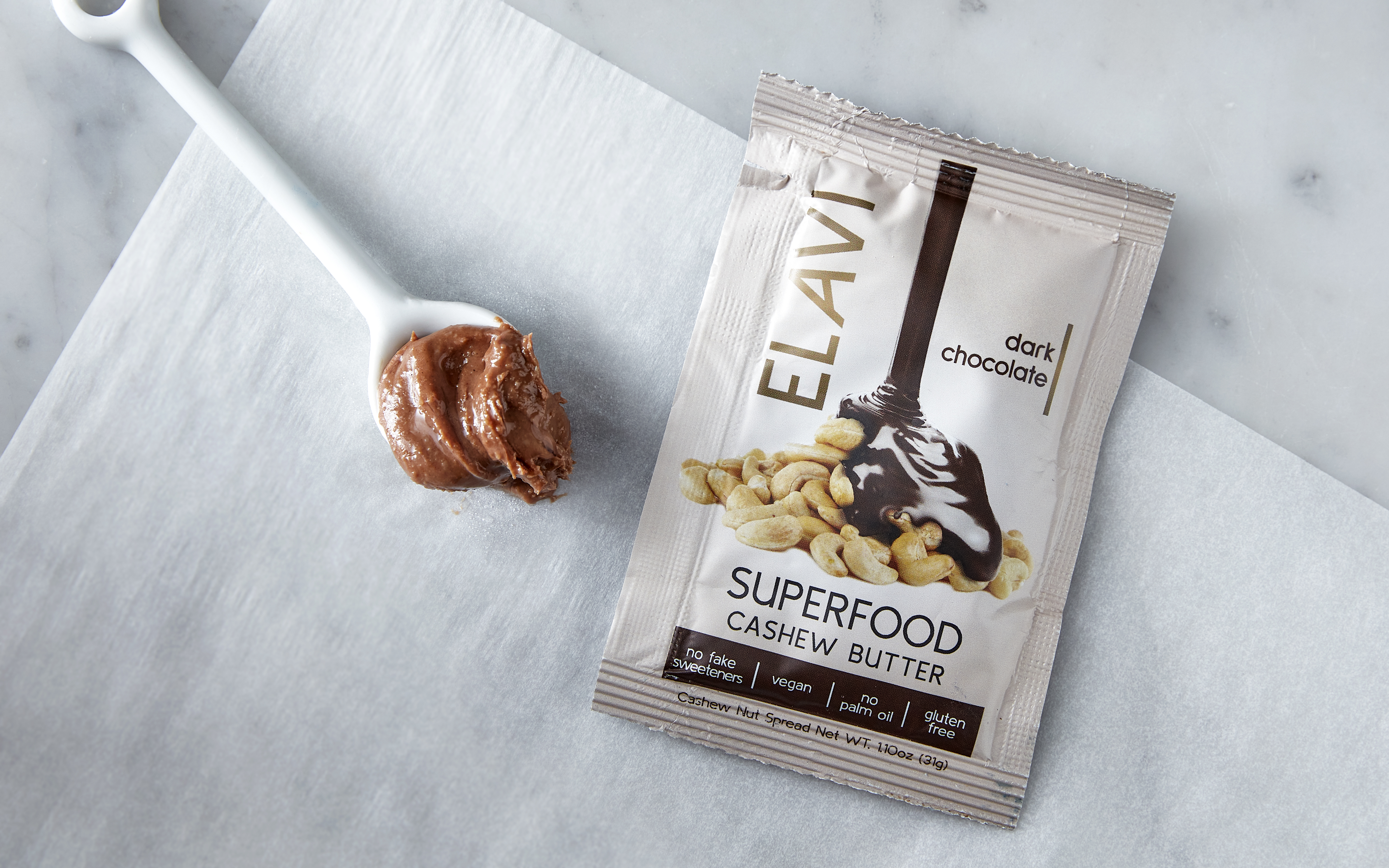 Dark Chocolate Superfood Cashew Butter 1.1 oz Elavi Good Eggs