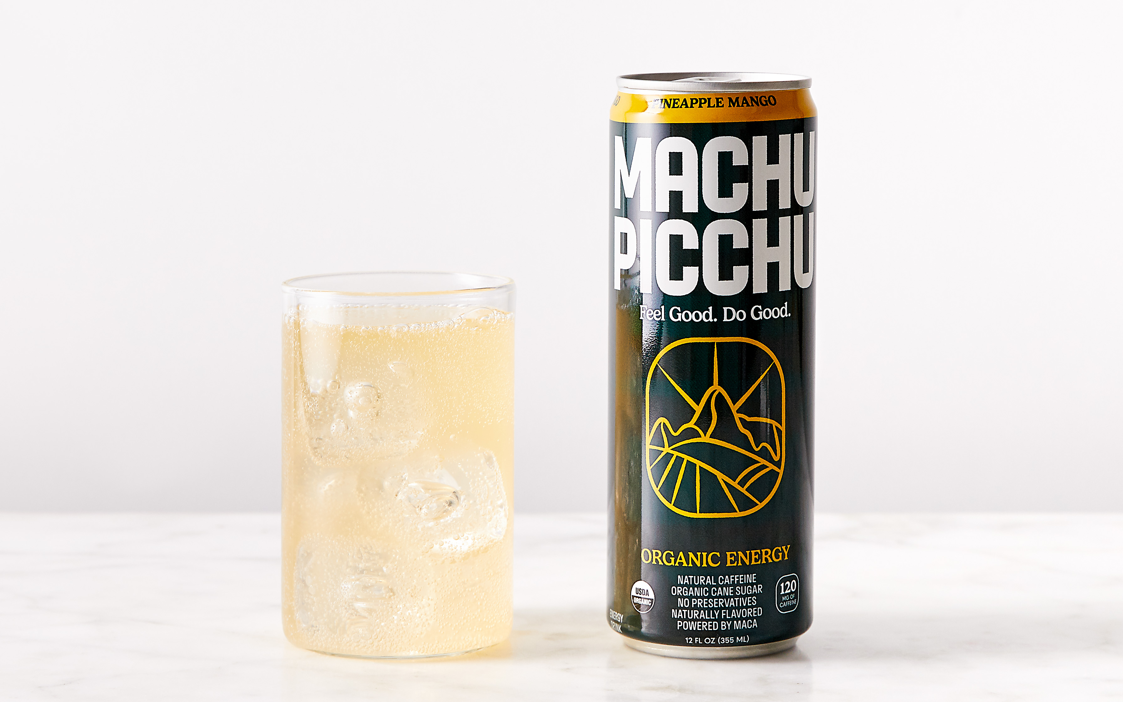 Pineapple Mango Organic Energy Drink | 12 Fl Oz | Machu Picchu Energy ...