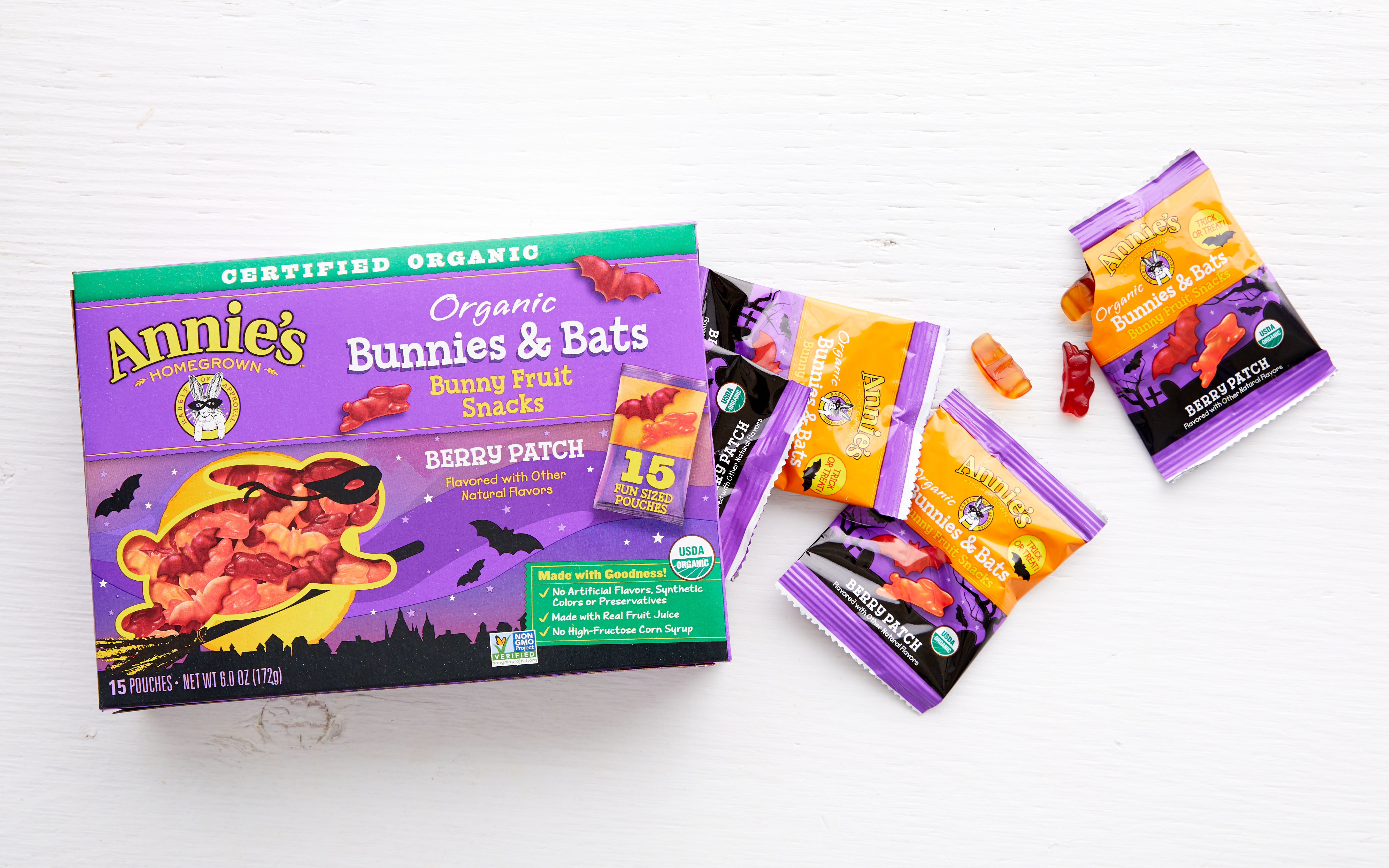 Organic Halloween Fruit Snacks (Vegan) 15 count Annie's Homegrown