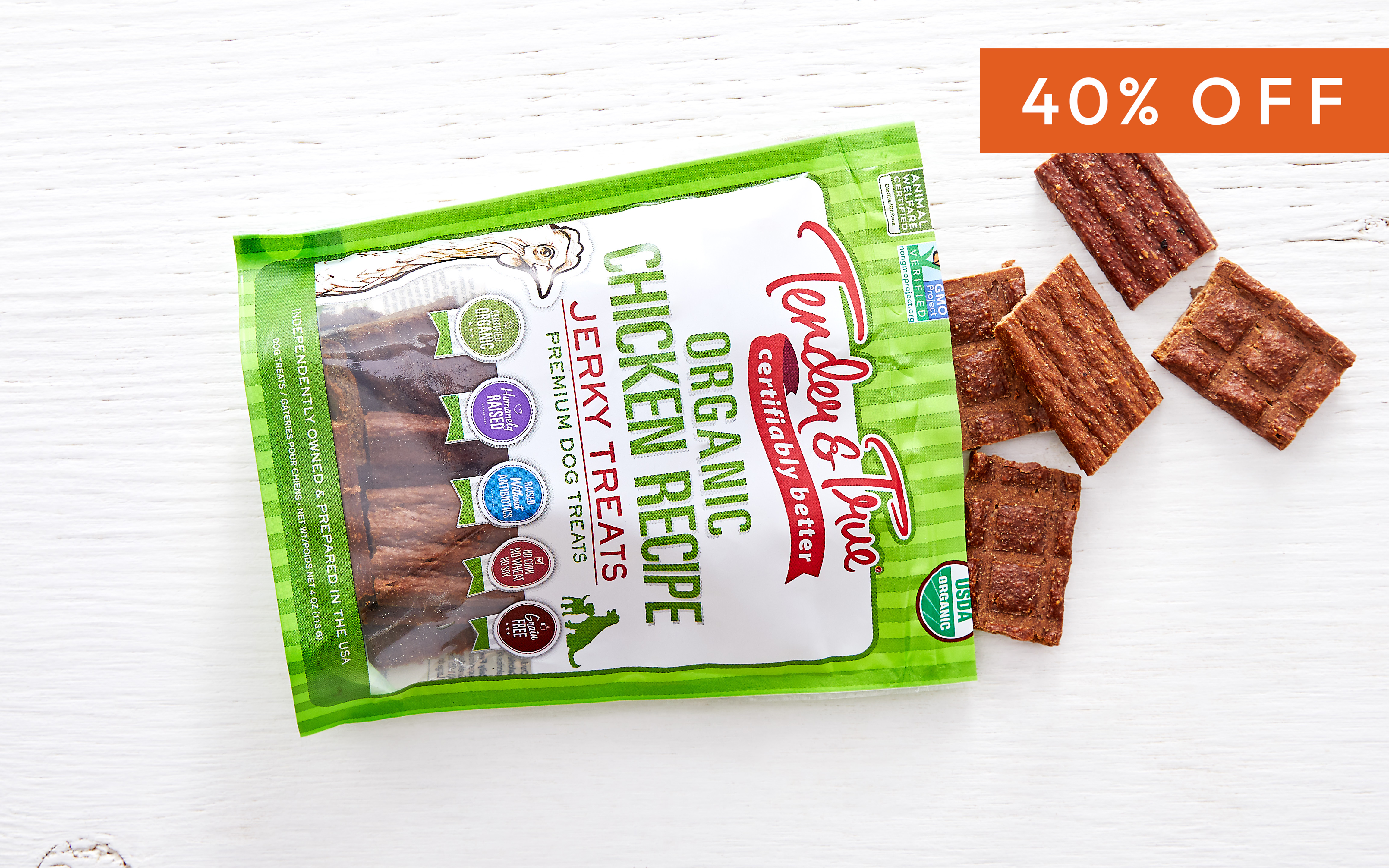 Organic chicken hot sale dog treats