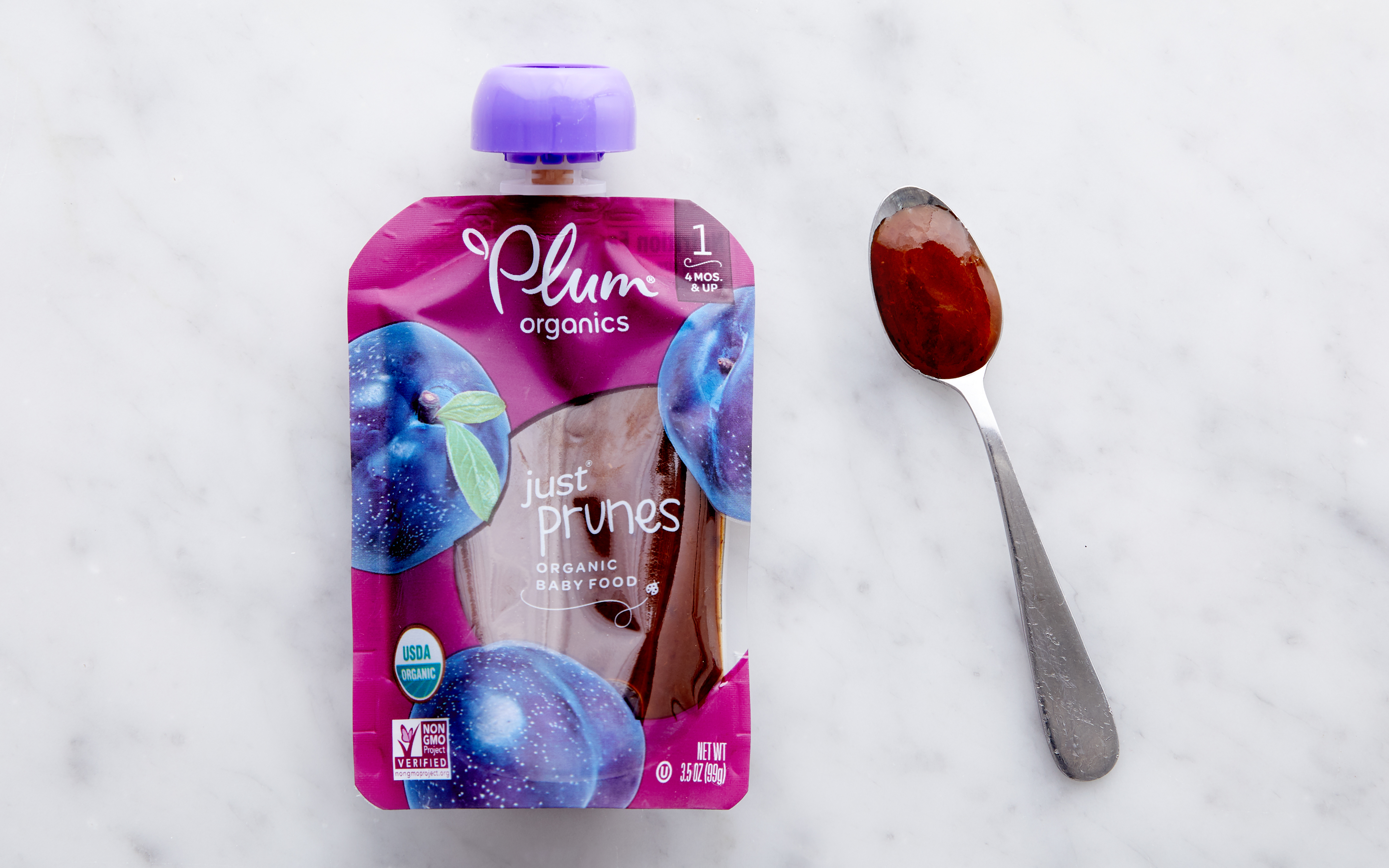 Plum organics prune store pouch