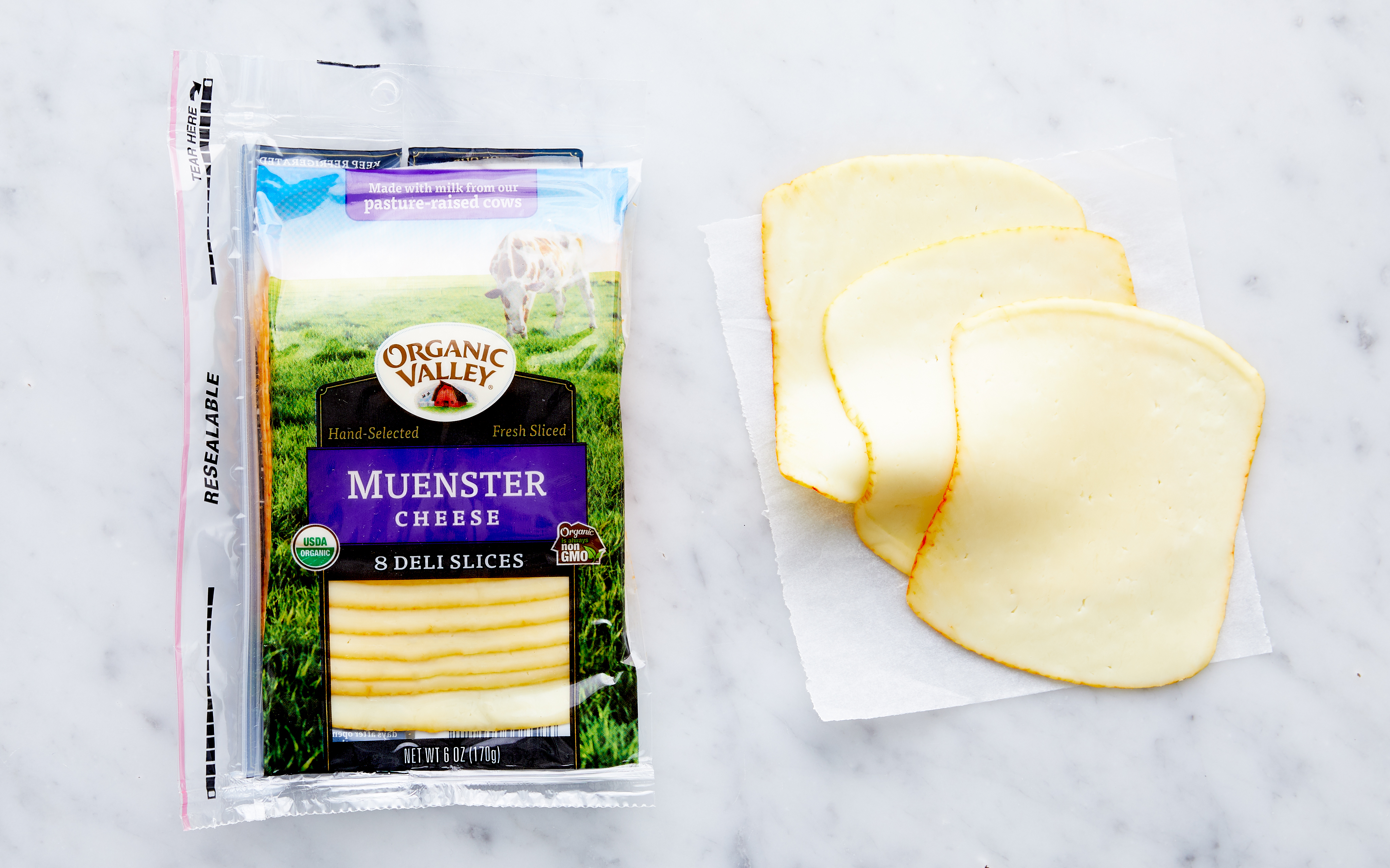 Organic Sliced Muenster Cheese Organic Valley SF Bay Good Eggs