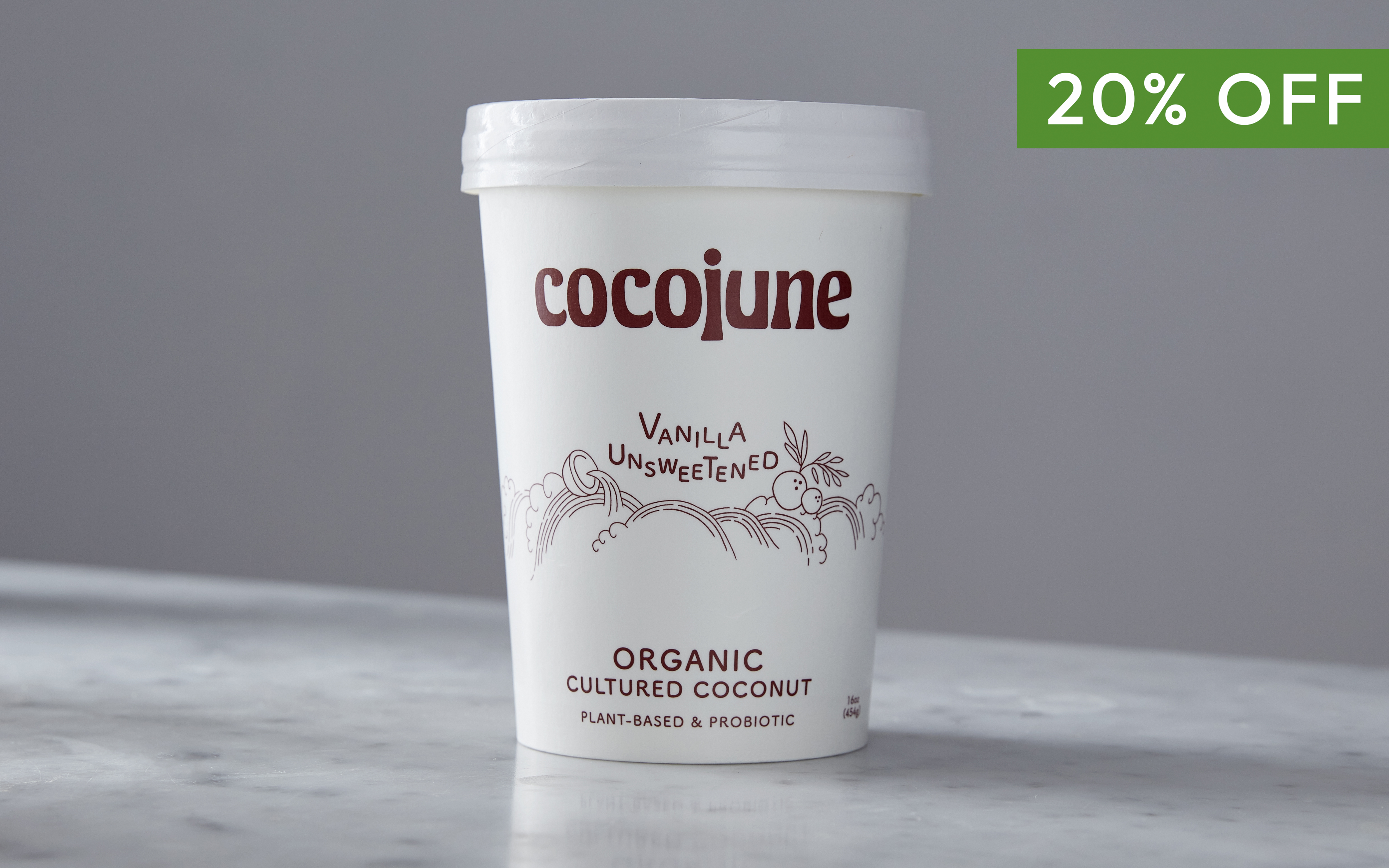 Organic Unsweetened Vanilla Coconut Yogurt 16 oz Cocojune Good Eggs
