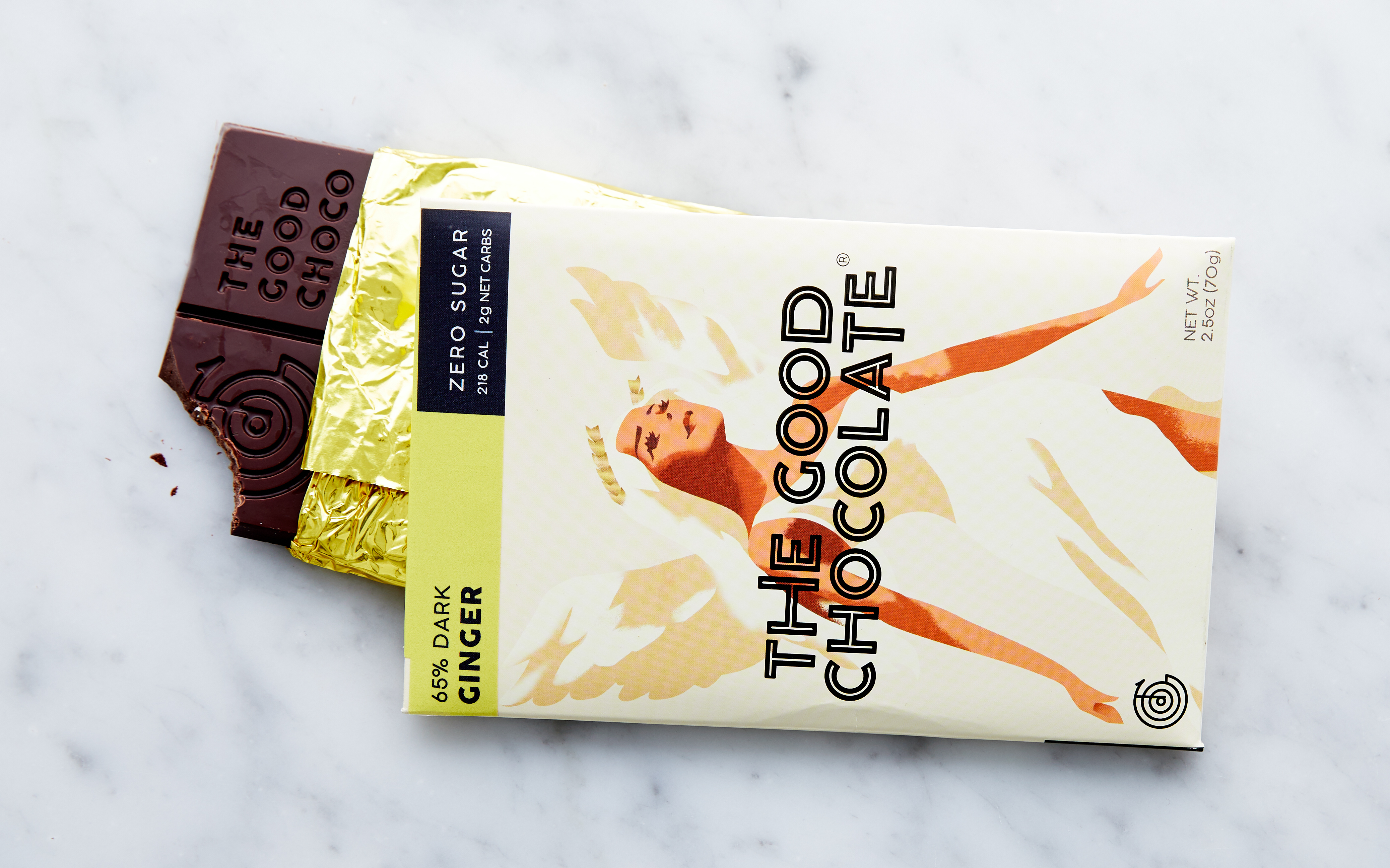Zero Sugar 65 Ginger Dark Chocolate Bar The Good Chocolate Good Eggs