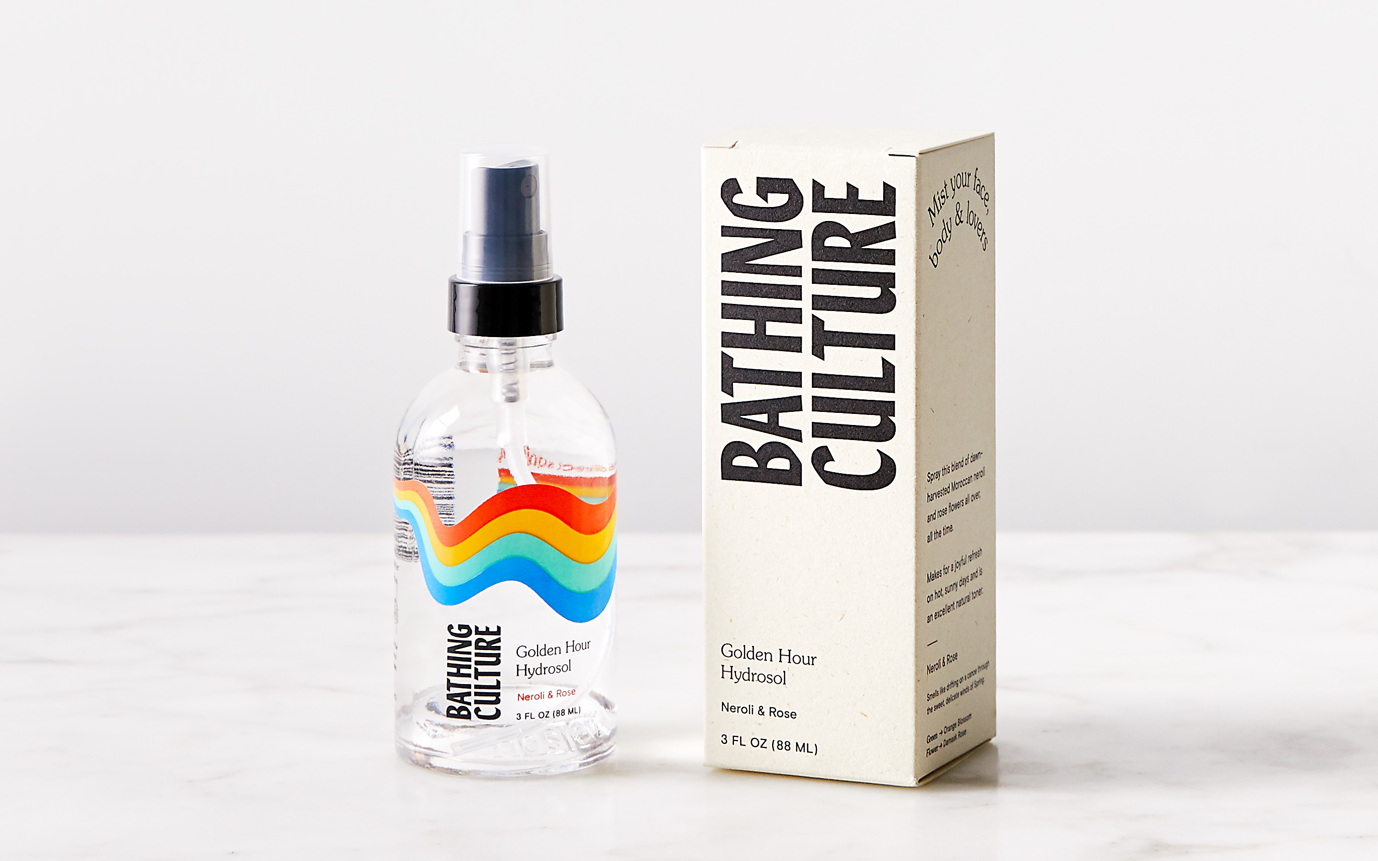 Rose & Neroli Golden Hour Hydrosol 3 oz Bathing Culture Good Eggs