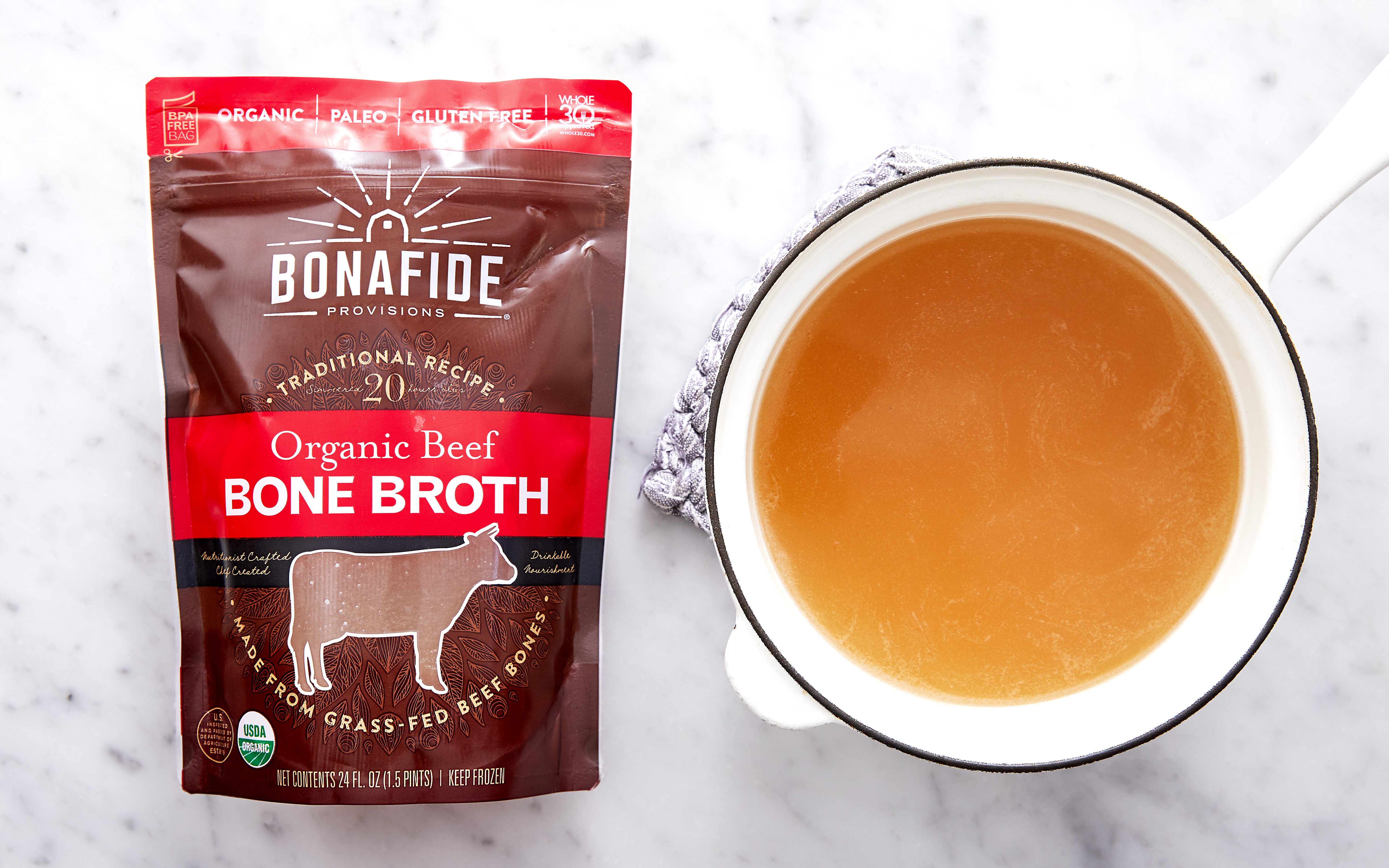 Beef Bone Broth 24 oz Bonafide Provisions Good Eggs