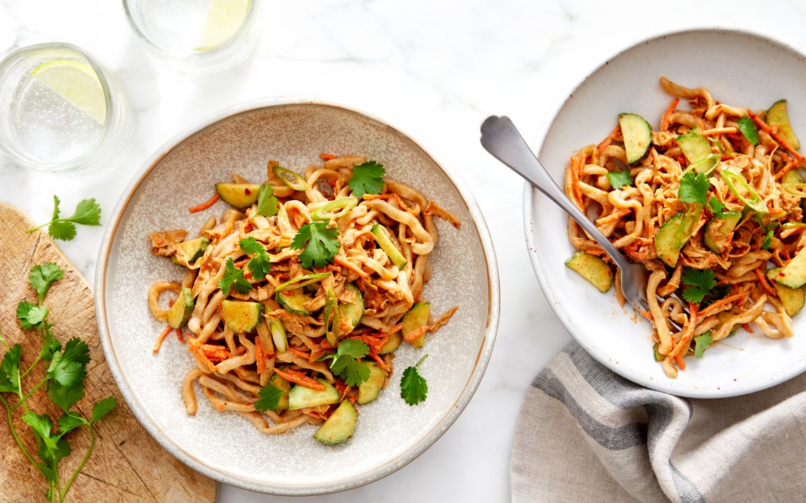 MA Sesame Noodle Salad with Yuba, Carrots & Cukes 3 servings Good