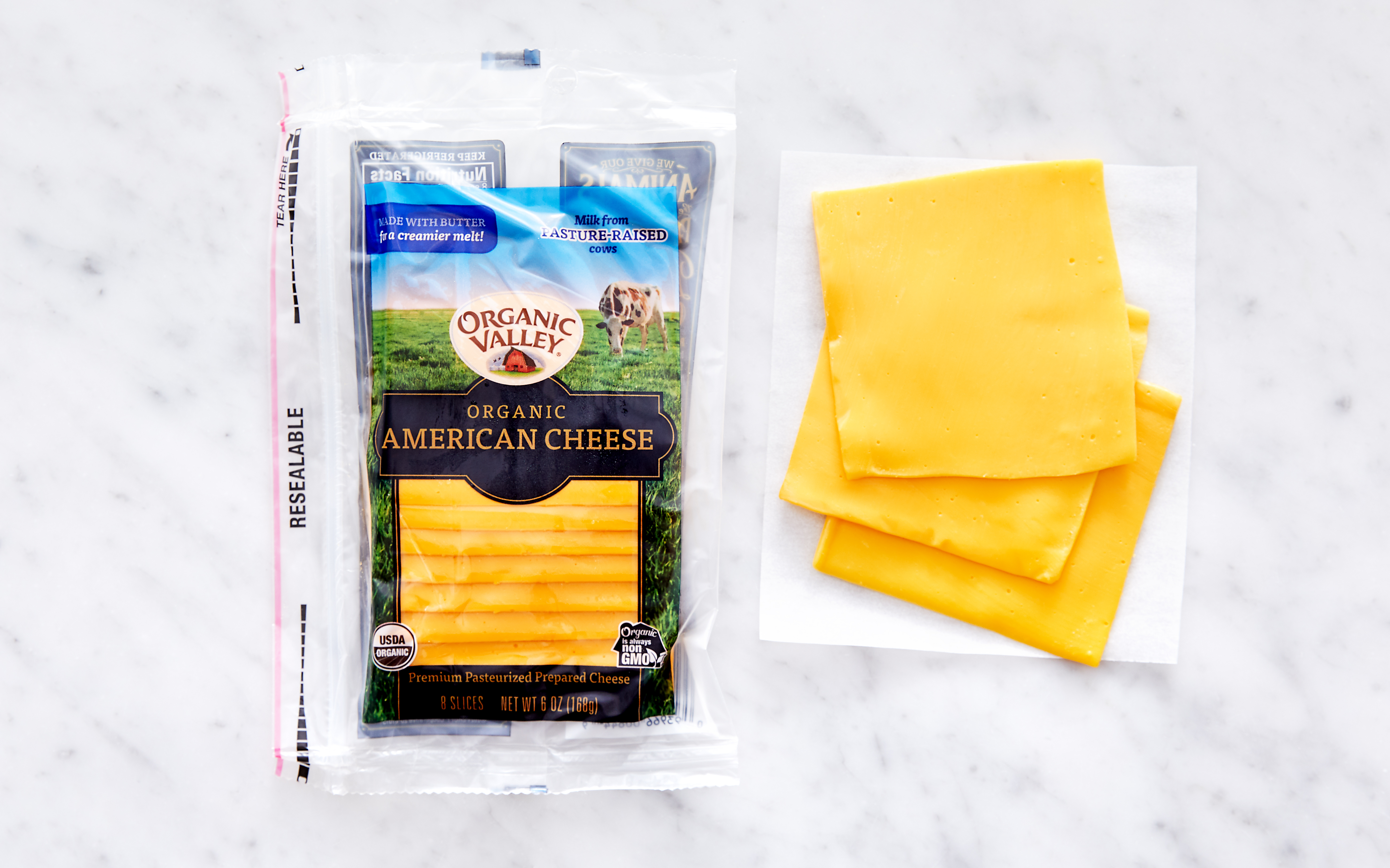 Organic Sliced American Cheese 6 oz Organic Valley Good Eggs